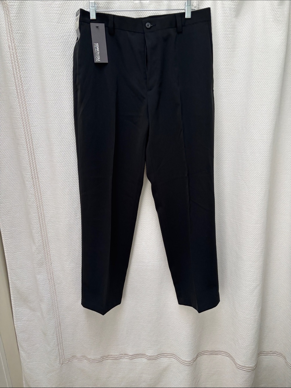 Kenneth Cole Men's Black Dress Pants - Tailored Flat Front